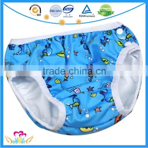 Good Quality Infant Baby Cloth Swimming Diaper Nappies Side Snape Baby Swim Nappy Pants thumbnail-4