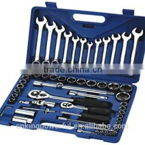61PCS 1/2''&1/4'' Socket Set Hand Wrench Tool Set(KS-42461BP) CARBON STEEL thumbnail-3