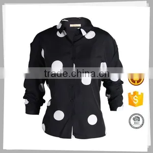 Garments Supplier New Fitness Ladies' Chiffon Blouse thumbnail-3