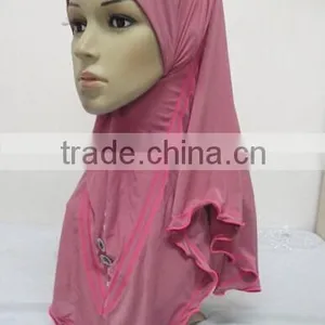 H266 New Style One Piece Hijab With Crystals thumbnail-3