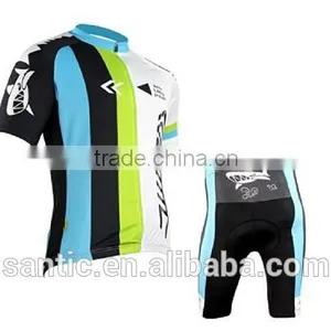 SANTIC Cycling Suits Short Jersey Short Sleeve & Shorts- Shark thumbnail-2