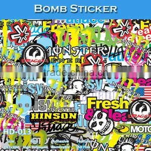 HD-010 Bubble Free Car Sticker Bomb Film Type And Body Stickers Use Car Wrapping Film thumbnail-4