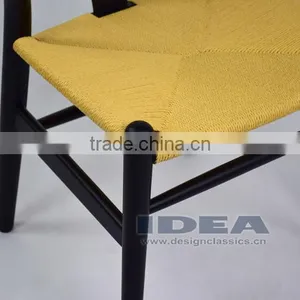 Replica Hans Wegner Y Chair - Beech Solid Wood in Black Color thumbnail-6