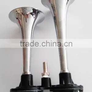 Chrome 2,3 Pipes Music Air Horn ,Three Round Horn thumbnail-2