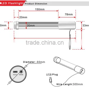 Shenzhen DC5V Hand Rechargeable Flashlight Led thumbnail-5