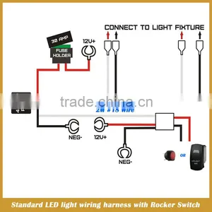Relay Wire Harness With LED Light Bar Rocker Switch for Light Bar,fog Lamp,working Lamp thumbnail-5