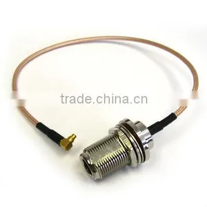 N Female Bulkhead to MMCX Male With RG316, Pigtail, Cable Assembly thumbnail-1
