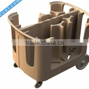 SC3-A01 Adjustable Rotomold Dish Cart/Adjustable Plate Trolley thumbnail-2