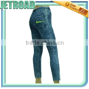 4 Way Stretch Knitted Denim Fitness Pull-on Women's Jeans Sexy Leggings thumbnail-3