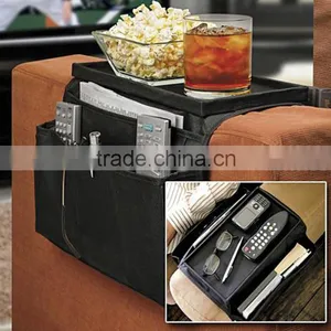 6-Pocket Arm Rest Sofa Organizer With Table Top thumbnail-5