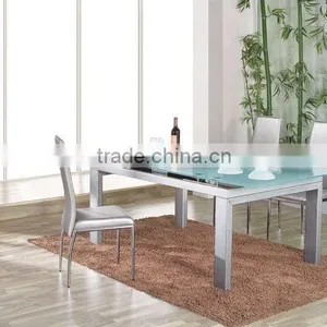 2015 Modern Extension Glass Top Dining Table(CT643) thumbnail-1