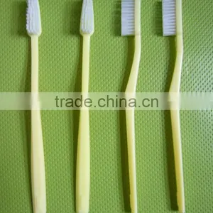 Hotel Hot Sale Disposable Hotel Toothbrush Yellow Toothbrush thumbnail-1