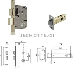 Best Seller Euro Standard Zinc Alloy Satin Nickel and Bright Nickel Finish Mortise Lock Door thumbnail-4