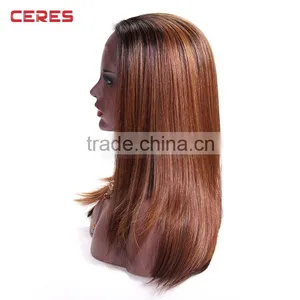 Overnight Delivery Lace Front Wigs Different Colors High Temperature Fiber Silk Straight Lace Front Wig in Stock Supplier's Choice thumbnail-3