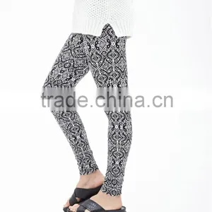OEM Baroque Pattern Slim Skinny Women Leggings Stretchy Pants Jeggings Pencil Pants thumbnail-2