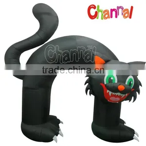 Halloween Decoration Inflatable Black Cat Lighted Monster Cat Archway Decor Party thumbnail-1