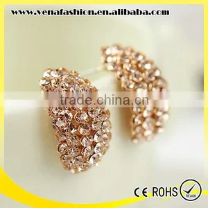 Fake Artifical Real Gold Plated New Style Diamond Earring thumbnail-2