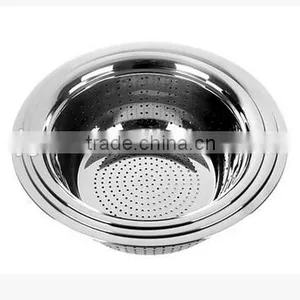 Hot Sale Stainless Steel Colorful Fruit Basket With Handle Sstainless Steel Fruit Bowl With Standing, Metal Leaking Bowl thumbnail-1