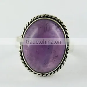 Fabulous Purple Amethyst 925 Sterling Silver Ring, Indian Silver Jewelry, Online Silver Jewelry thumbnail-2