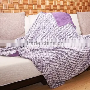HLHT Competitive Price Warm and Breath 100 Polyester Blanket,faux Fur Fleece Blanket,plush Flannel Blanket thumbnail-2