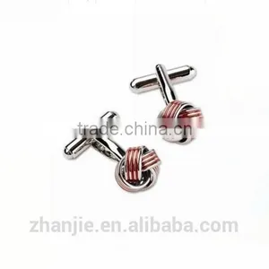 Fashion Knot Design Enamel Stainless Steel Cuff Links thumbnail-1