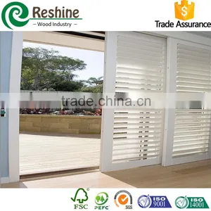 Horizontal Opening Pattern and Wooden,basswood ,PVC Material Wood White Window Shutter thumbnail-4