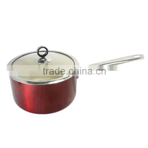 20cm Saucepan With Ceramic Coating Inside and Metallic Gold Powder Coating Paint thumbnail-1