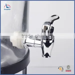 Good Quality Glass Beverage Drink Dispenser Clear Glass Jar With Tap thumbnail-3