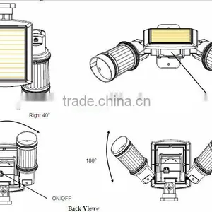 14 LED Motion Sensor Activated Detection Stelescope Solar Security Light thumbnail-3