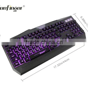 USB Adjustable Colored Backlit LED Gaming Keyboard for Laptop Desktop thumbnail-4