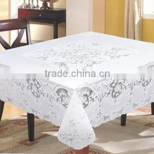 CROCHET VINYL TABLE CLOTH - ZT-327 137*137CM thumbnail-1