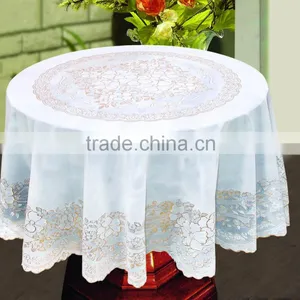 LACE PVC TABLECLOTH - ZT-809 RD182CM thumbnail-2