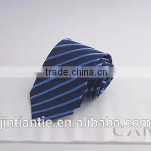 2016 Hot Selling Navy Blue Striped Mens Silk Ties With Custom Logo thumbnail-3