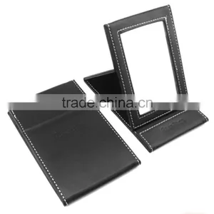 Promotional Leather Protable Makeup Mirror thumbnail-1