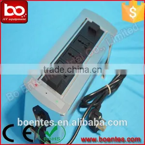 Aluminum Alloy Rotatable Desktop Power Socket With Multi-function Power Receptacle thumbnail-1