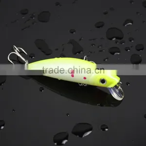 5pcs 8g / 7cm Luminous Minnow Fishing Hard Lures Crankbait Treble Hooks Set With Box thumbnail-6