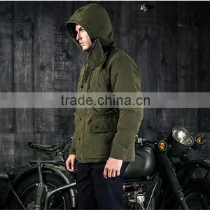 Classic Knee Length Warm Winter Overcoat With Hood Long Mens Coat thumbnail-5