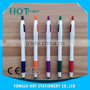 Promotion Click Action Screen Touch Ball Pen With Soft Grip, White Barrel Pen thumbnail-4