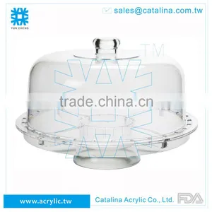 Luxury Acrylic Plastic Banquet Wedding Cake Dessert Fruit Tray With Lid thumbnail-2