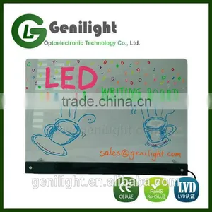30x20cm LED Writing Board With Remote Controller 7 Colors RGB 46 Kinds Flash Mode Transparent Tempered Glass Panel Widely Used i thumbnail-2