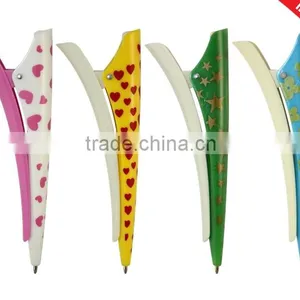 Cute Colorful Hair Clip Pen/fancy Plastic Ball Pen thumbnail-1