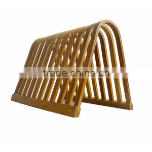 DT007/2015 New Design Bamboo Inverted V-Shaped Dish Rack ,Tray Drying Rack thumbnail-3