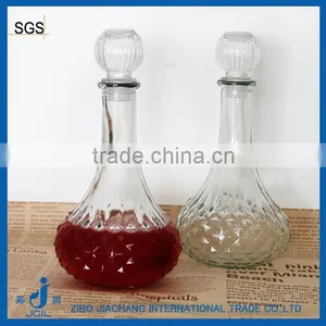 Big Bottom Wine Glass Bottle With Cork Lid thumbnail-1