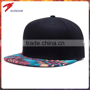 Custom Design Your Own Logo 100%cotton 6 Panel Blank Snapback Cap thumbnail-1