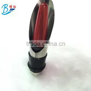 Metal Wine Pourer With Red Wood Inside Beautiful Wine Pourer thumbnail-2