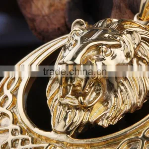 2015 New Design High Polish Animal Head Gold Coin Pendant thumbnail-2