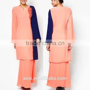 Embroidered Long Sleeve New Design Girls Maxi Muslim Dress thumbnail-1