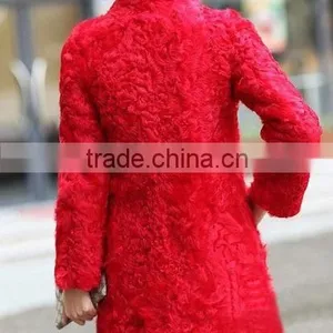 2015 NEW ARRIVAL Real Lamb Fur Coat for Women LC15 thumbnail-5