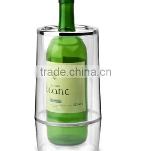1.5L Double Wall Plastic Acrylic Champagne Wine Bucket for One Bottle thumbnail-1