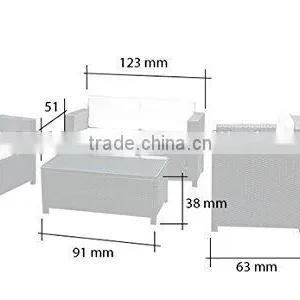 VIETNAM PE RATTAN OURDOOR GARDEN FURNITURE SOFA SET thumbnail-3